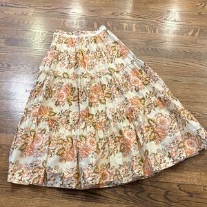 Loeffler Randall Laramie Floral Tiered Maxi Skirt, xS